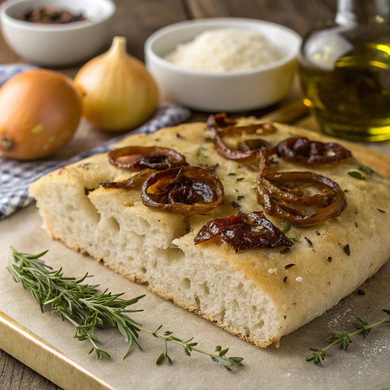 Onion and Thyme Focaccia Bread
