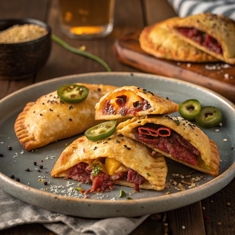 Spicy Pastrami and Cheese Empanadas
