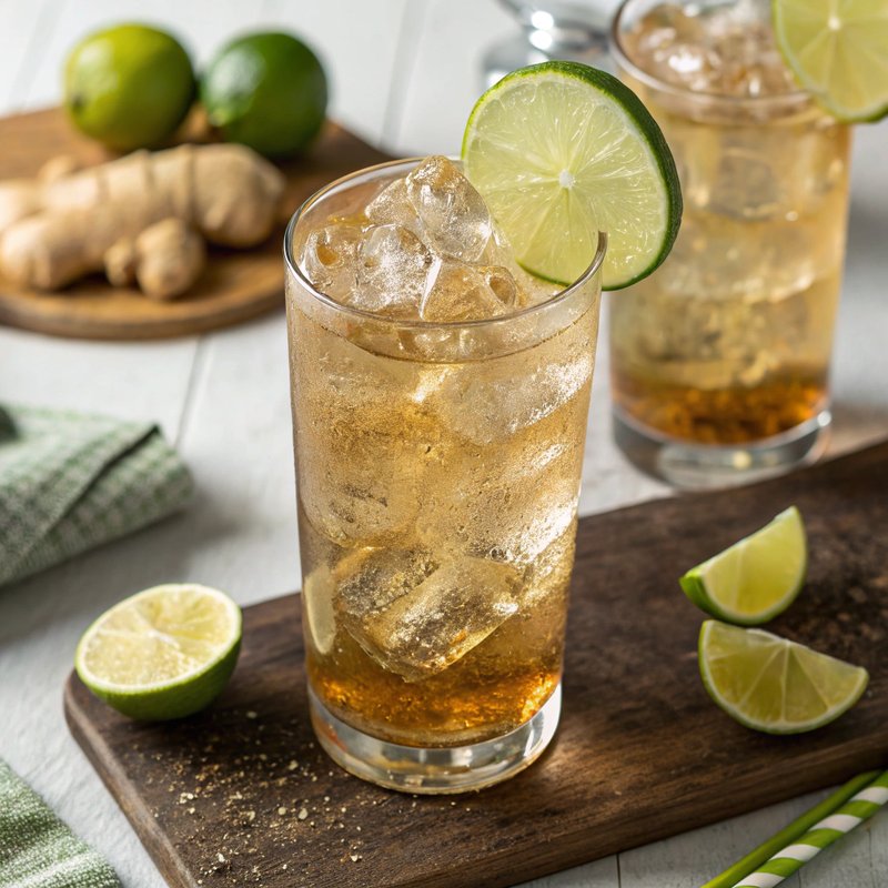 Classic Whiskey and Ginger Ale Cocktail