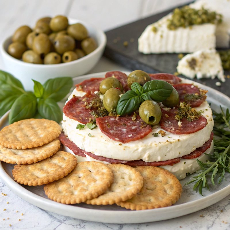 Gourmet Salami and Cracker Appetizer