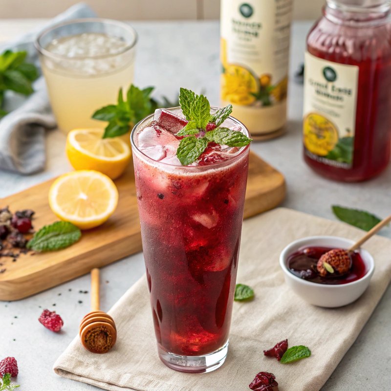 Hibiscus Iced Tea Latte