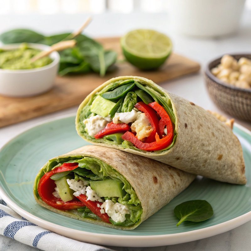 Delicious Edamame Hummus Wrap
