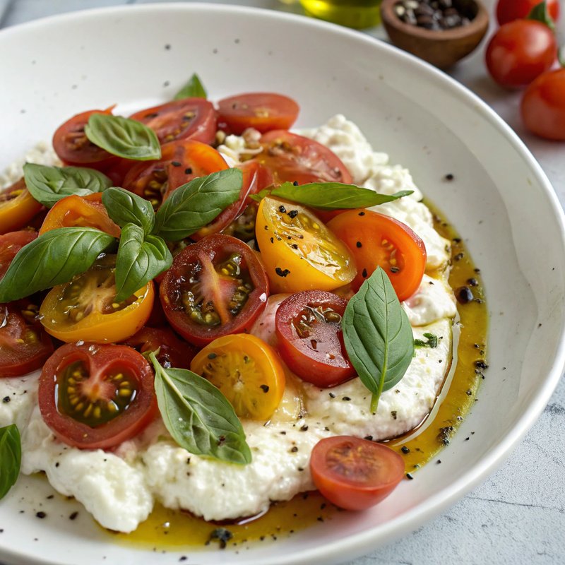 Ricotta Cheese and Tomato Salad