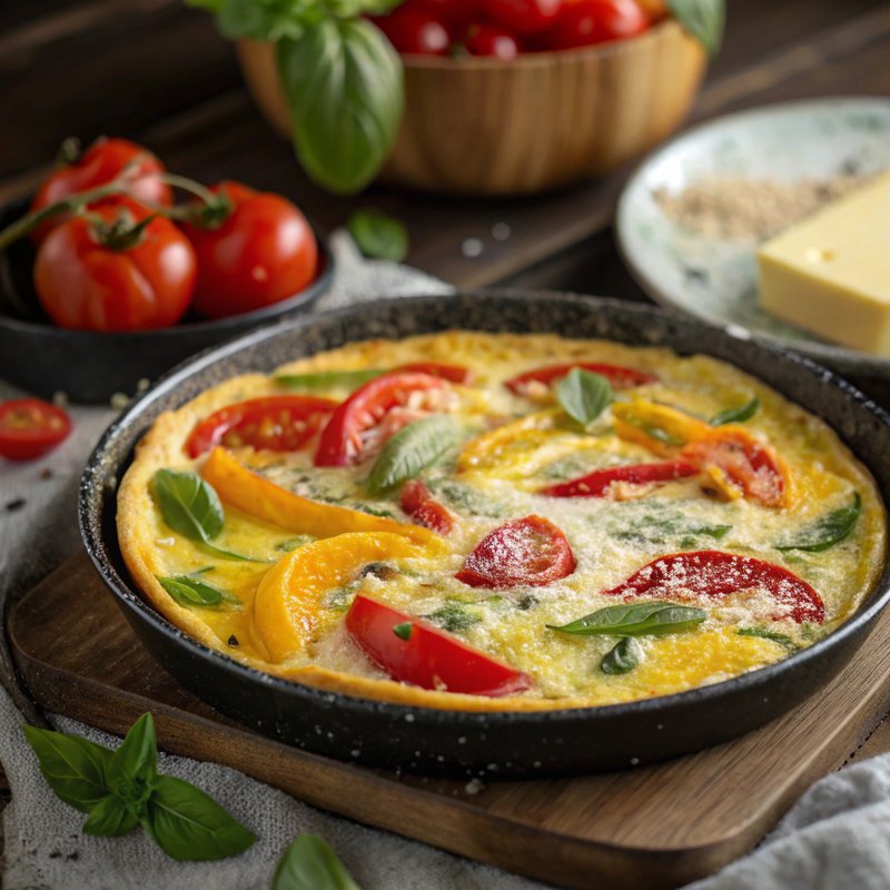Bell Pepper and Tomato Frittata