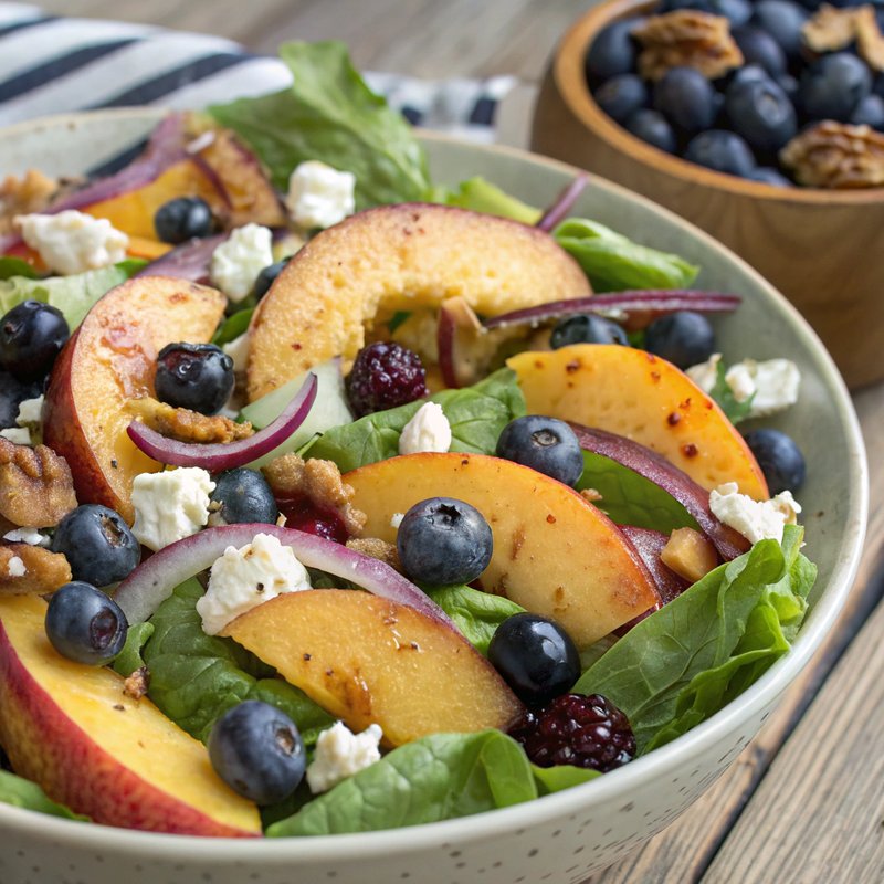 Peach and Blueberry Salad