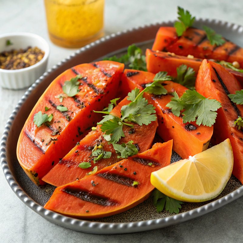 Grilled Tandoori Papaya Delight