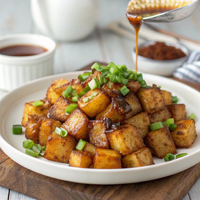 Miso Glazed Hashbrowns