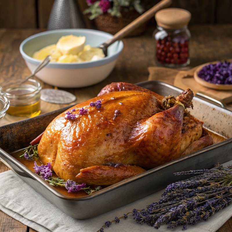 Lavender and Honey Glazed Turkey