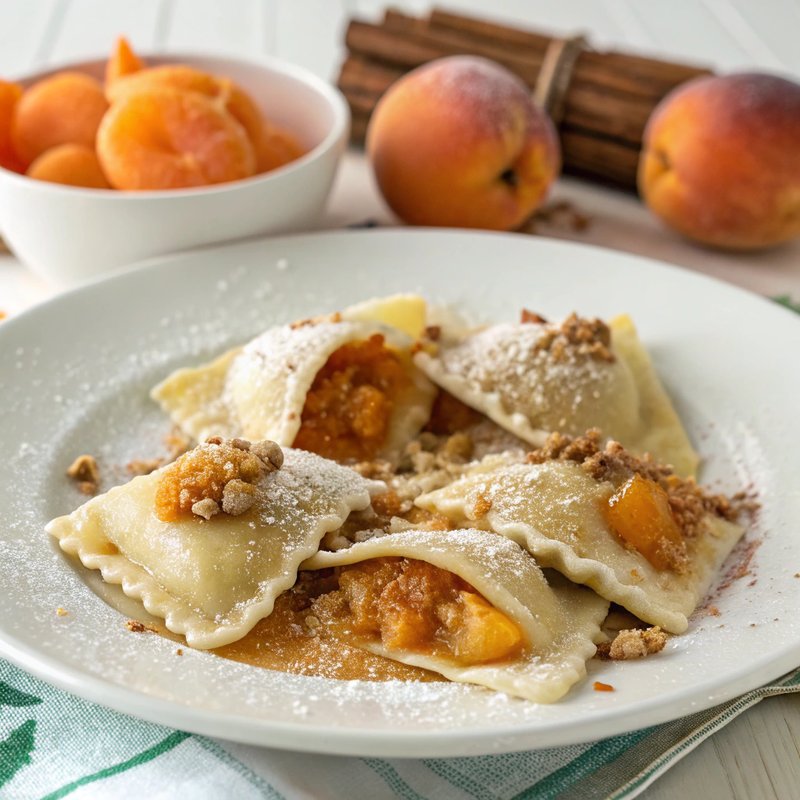 Apricot Crumble Ravioli