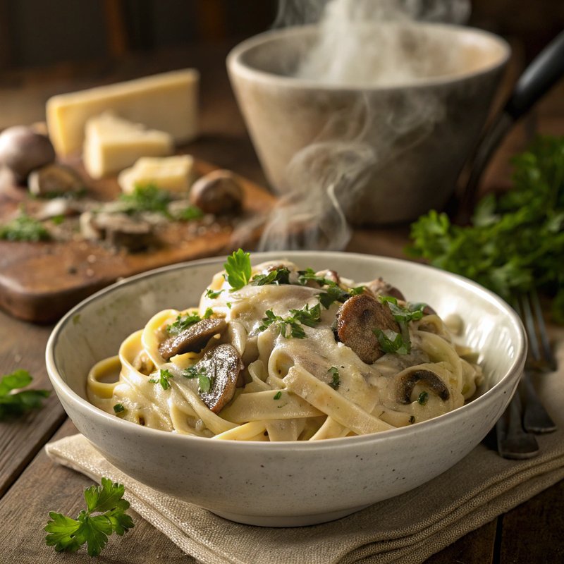 Creamy Mushroom and Thyme Pasta