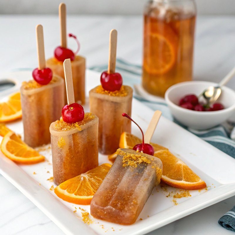 Whiskey Old Fashioned Ice Pops