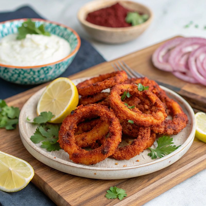 Air Fried Tandoori Onion Rings