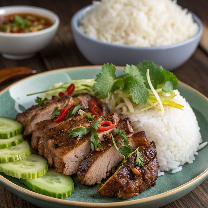 Bai Sach Chrouk (Grilled Pork with Jasmine Rice)