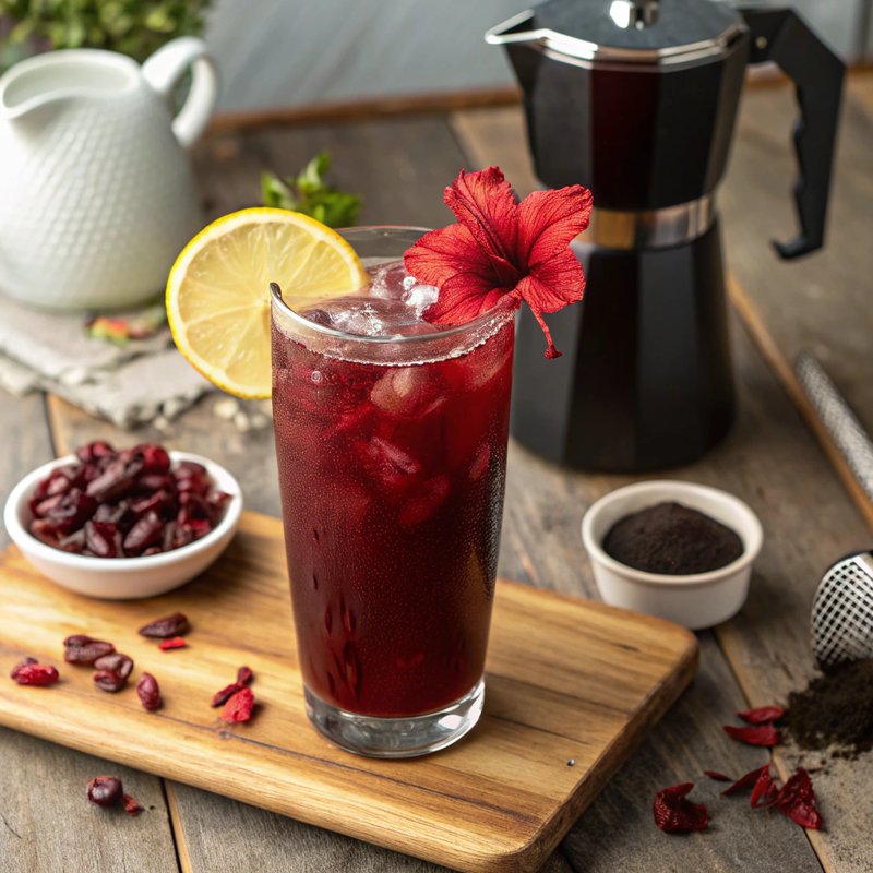 Hibiscus Infused Iced Coffee