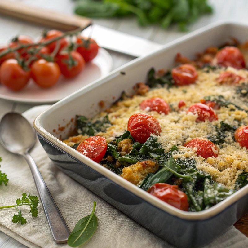 Swiss Chard and Tomato Gratin