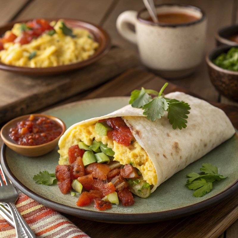 Enhanced Bacon and Egg Breakfast Burrito