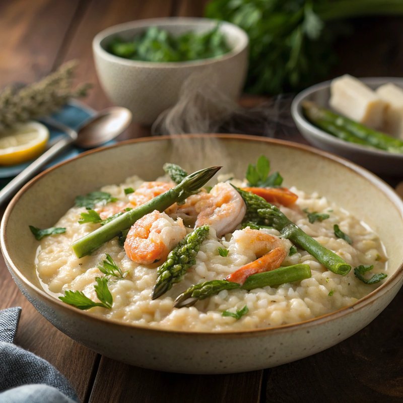 Prawn and Asparagus Risotto