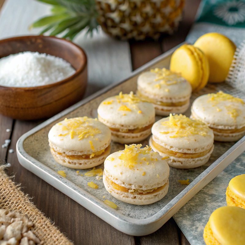 Pina Colada Macarons