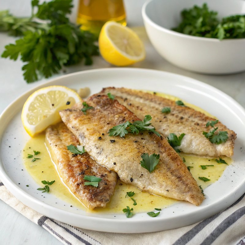 Pan-Fried Sanddabs with Lemon Butter Sauce