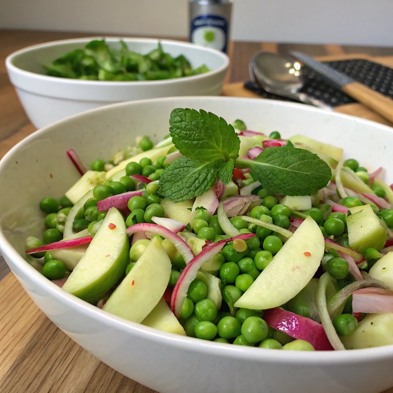 Vibrant Pea and Apple Slaw