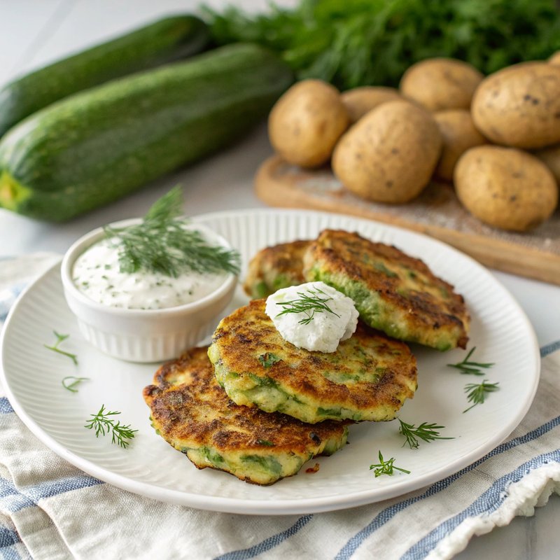 Crispy Zucchini and Potato Fritters