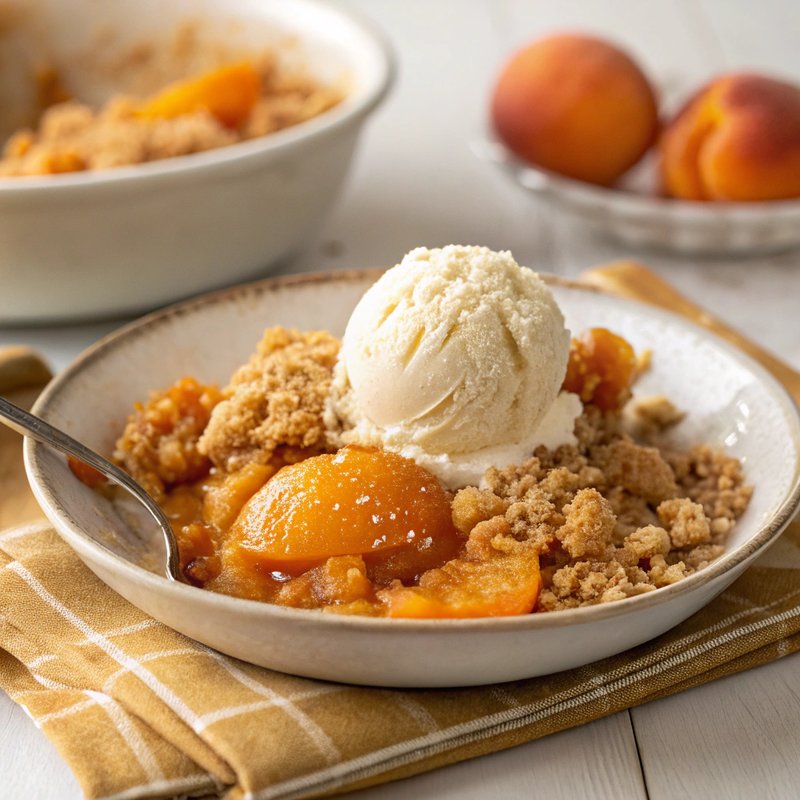 Apricot Crumble Pudding