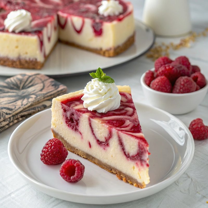 Raspberry Swirl Cheesecake
