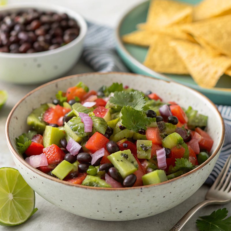 Kiwi and Black Bean Salsa