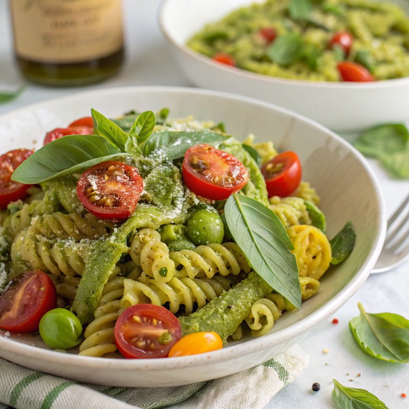 Edamame Pesto Pasta Salad