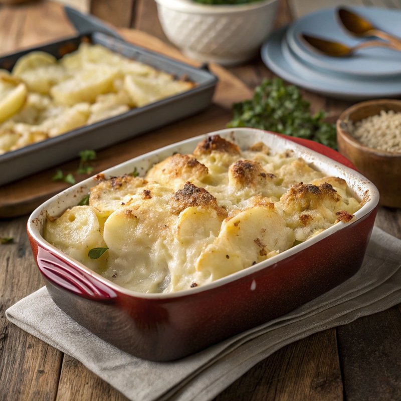 Gratin de Pommes de Terre Et de Chou Fleur