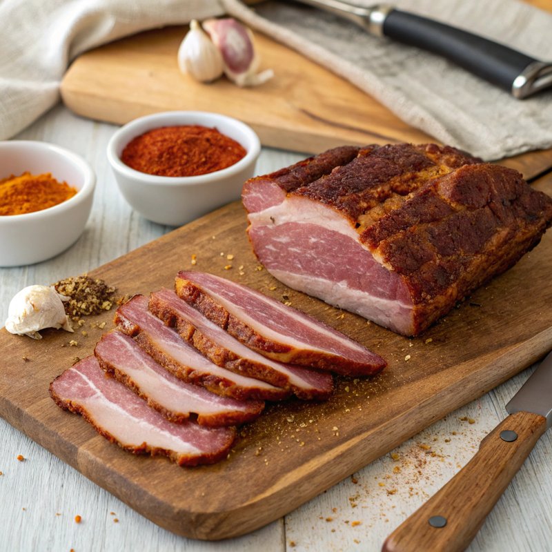 Homemade Pork Back Bacon