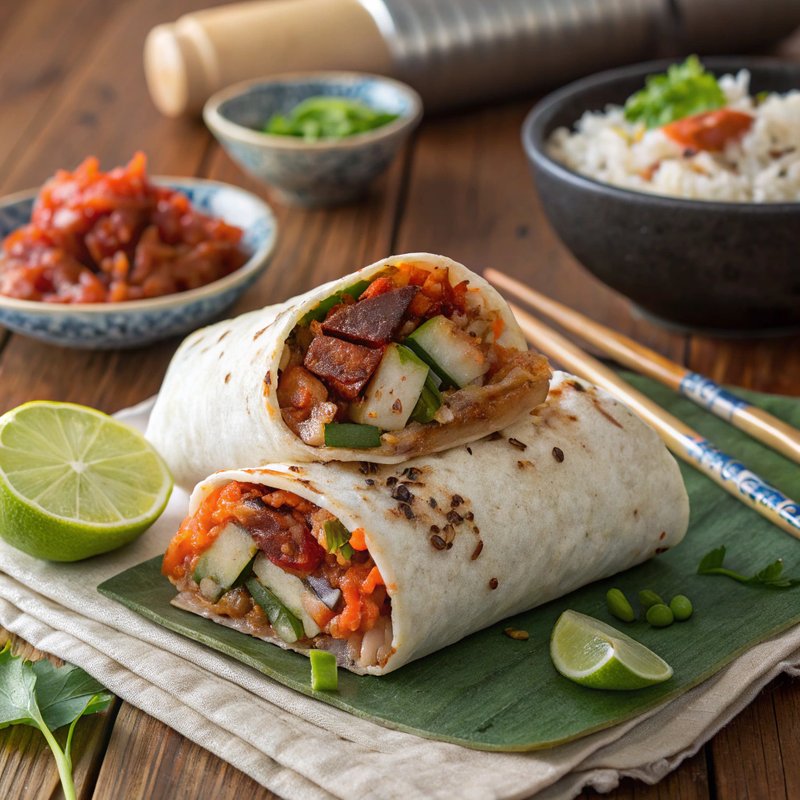 Kimchi and Pork Belly Burrito