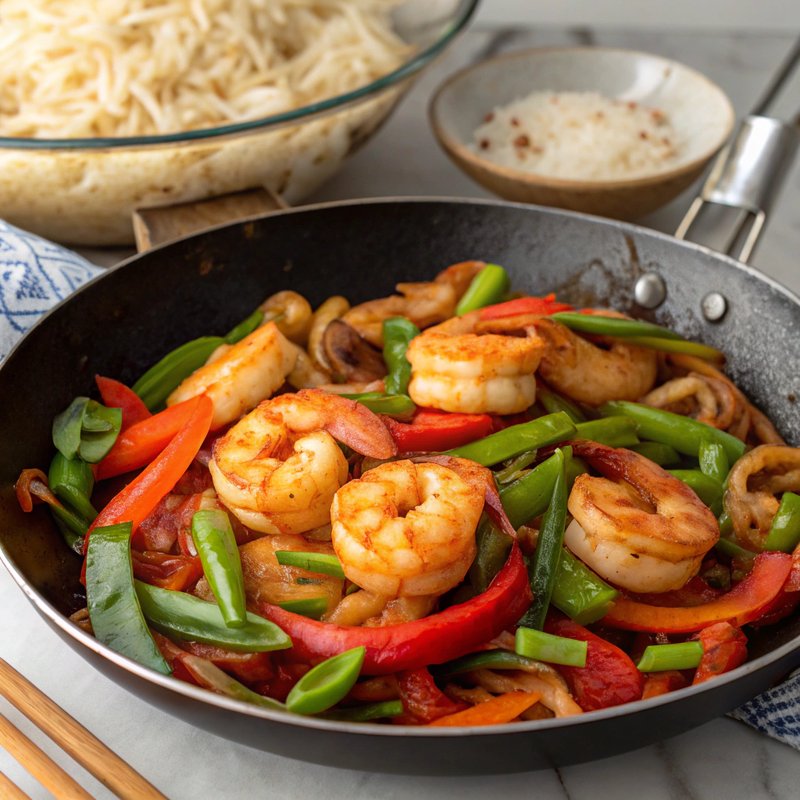 Enhanced Szechuan Shrimp