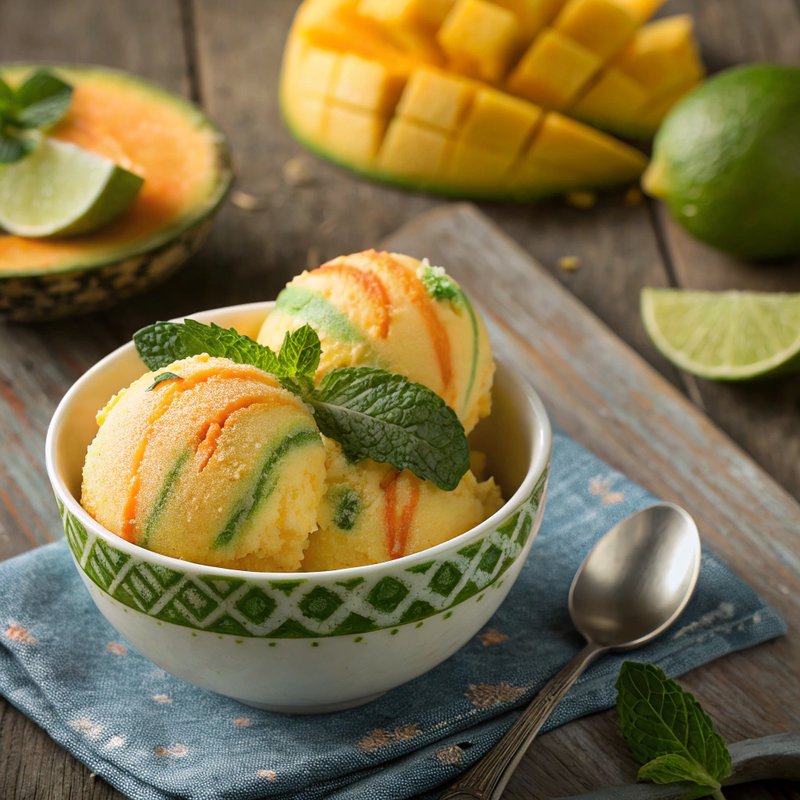 Mango and Lime Sorbet