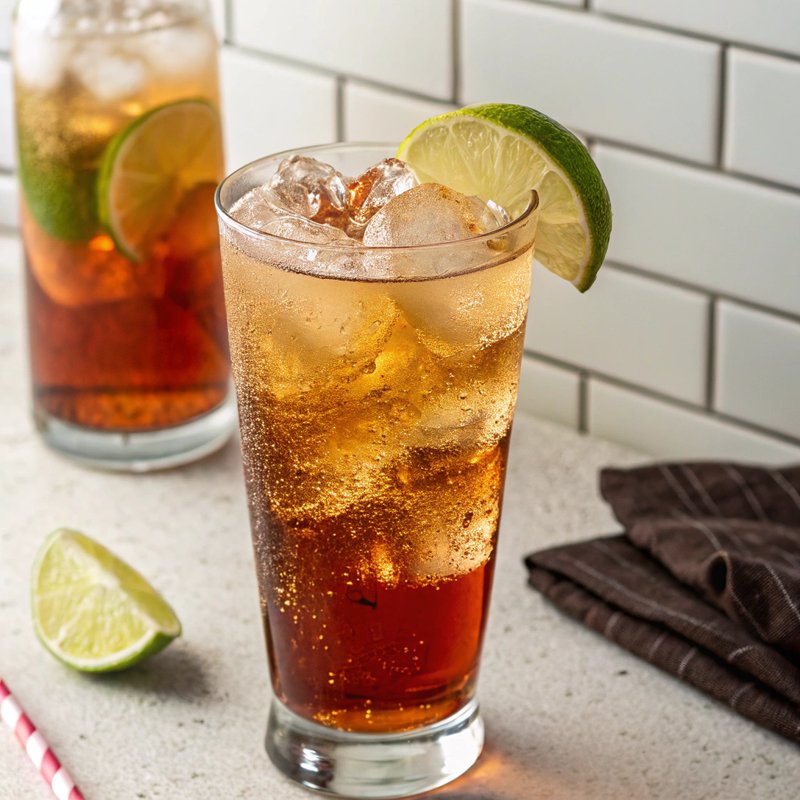 Whiskey and Ginger Beer Cocktail