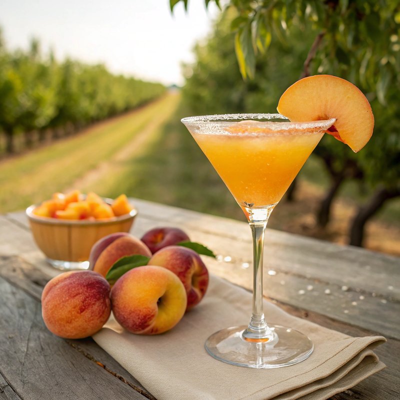 Refreshing Peach Martini
