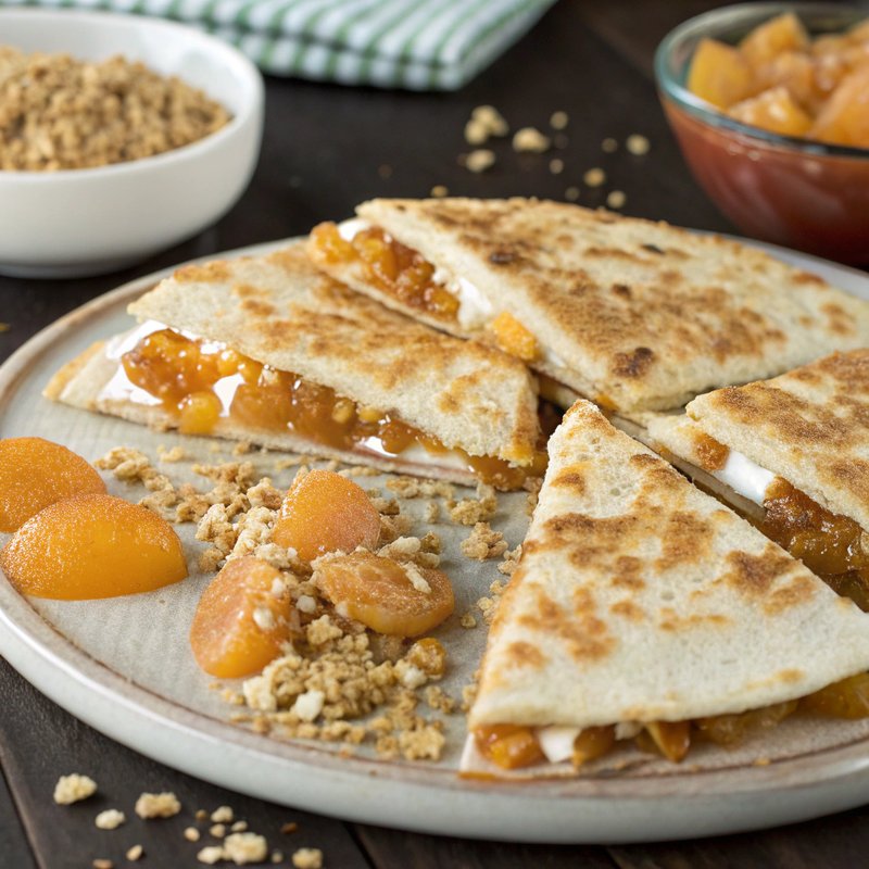 Apricot Crumble Quesadillas
