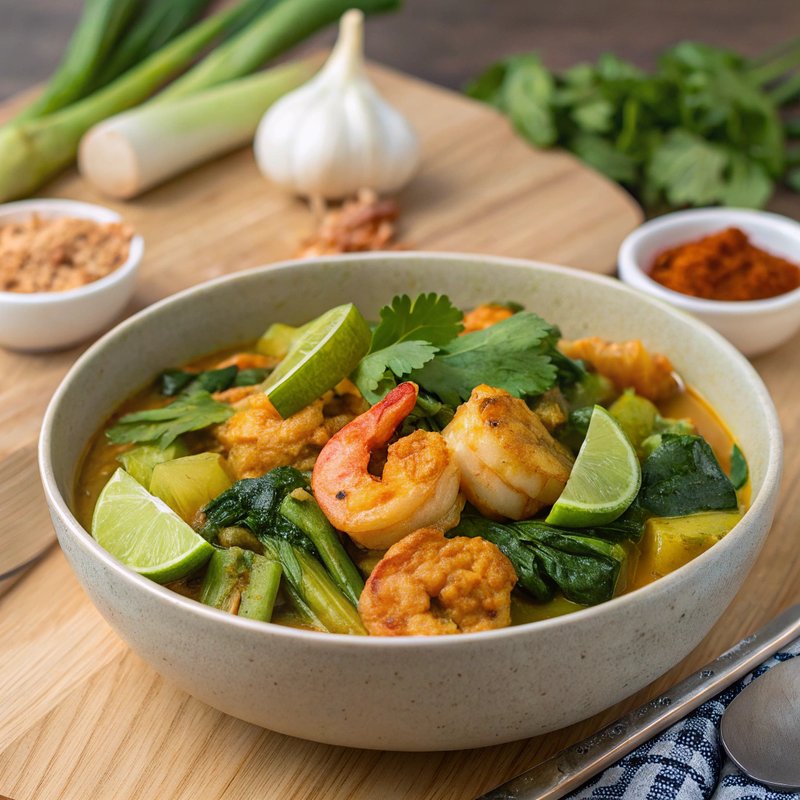 Bok Choy and Shrimp Curry