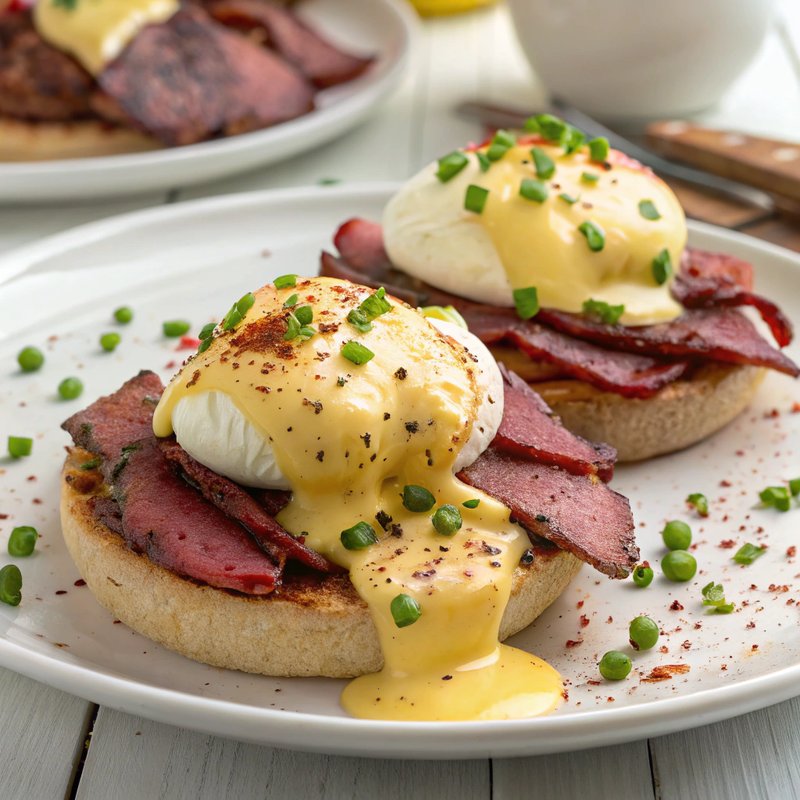 Pastrami Eggs Benedict