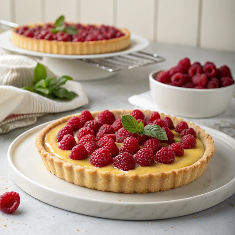Raspberry Custard Tart