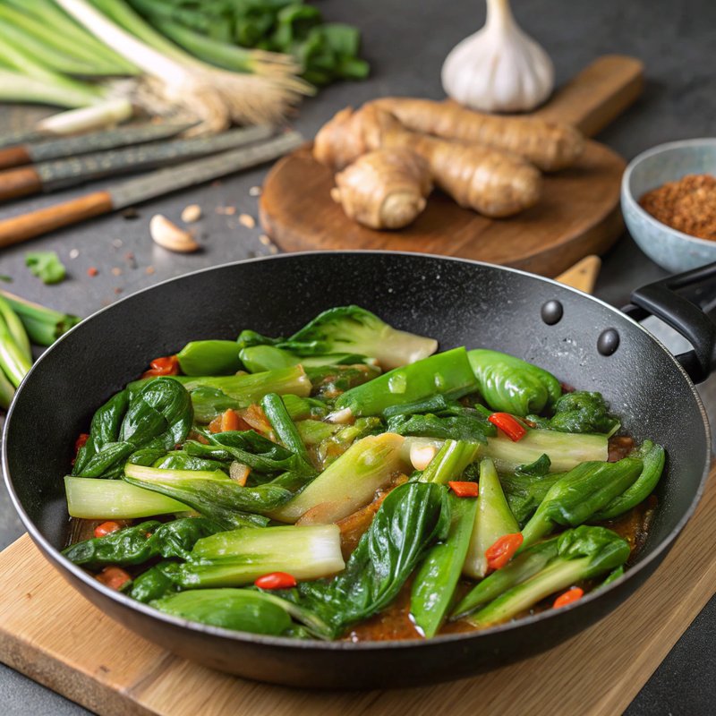 Bok Choy and Snow Pea Stir Fry