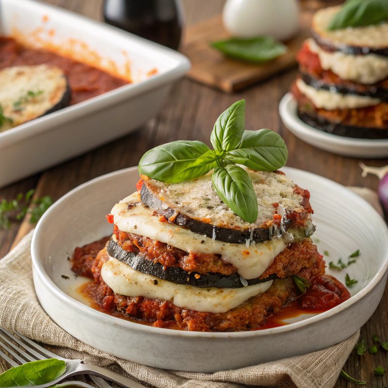 Vegan Baked Eggplant Parmesan