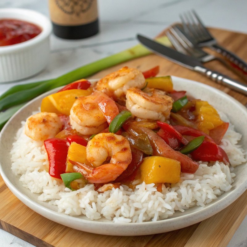 Enhanced Sweet and Sour Shrimp