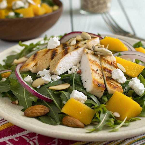Arugula Grilled Chicken and Mango Salad