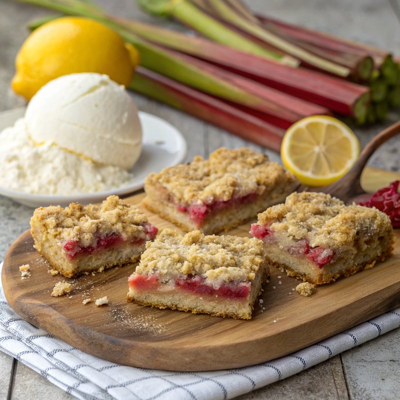 Rhubarb and Oat Bars