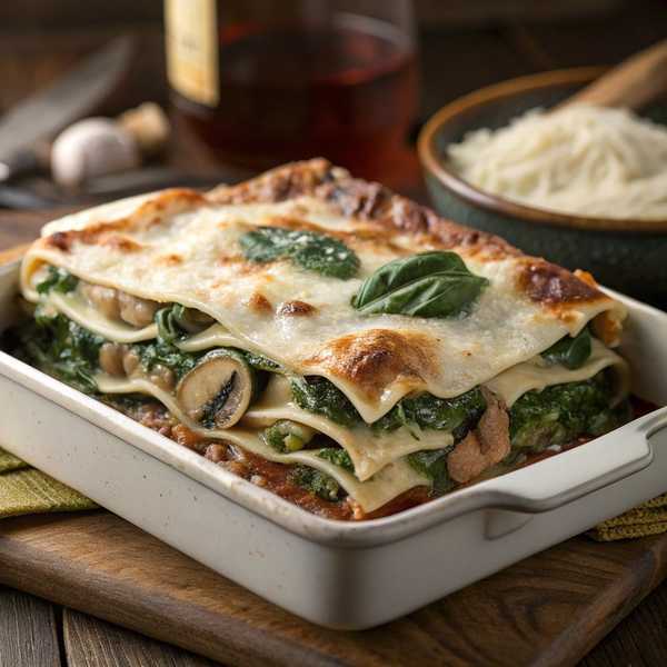 Delicious Spinach and Mushroom Lasagna