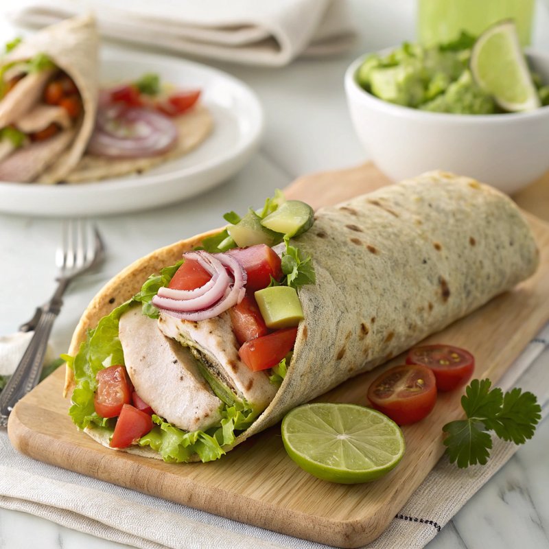 Avocado and Turkey Burrito