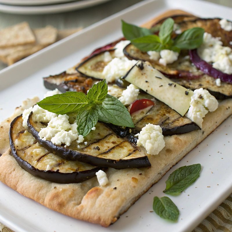 Roasted Eggplant and Feta Flatbread