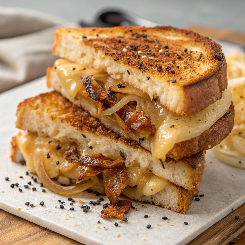 Caramelized Onion and Smoky Gouda Grilled Cheese