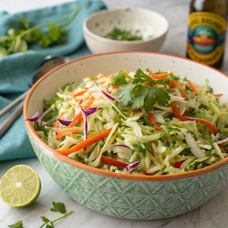 Ensalada de Repollo - This vibrant and tangy Cuban coleslaw is a refreshing side dish that perfectly complements any meal. With a zesty lime dressing and a hint of sweetnes